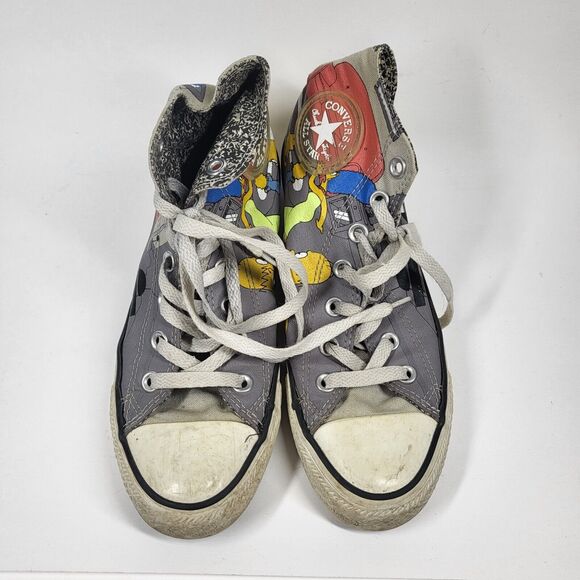 The Simpsons Chuck Taylor Converse All Star High Top Sneakers Mens 5 Womens 7 - Picture 5 of 13